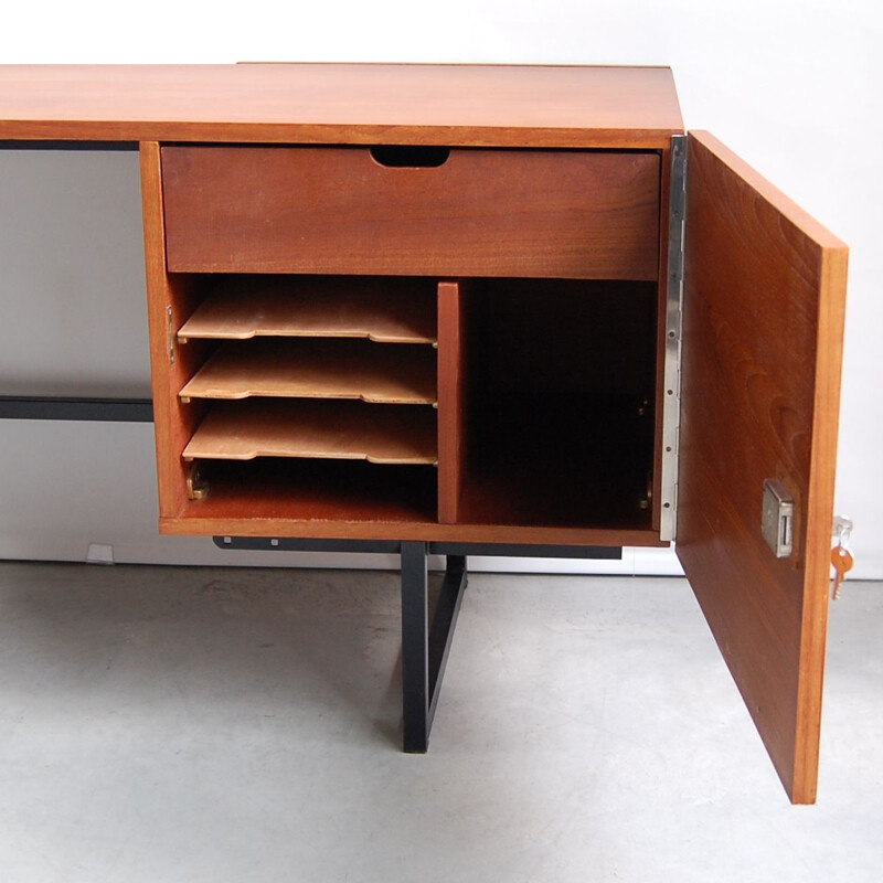 Vintage modernist desk by Pierre Guariche for Meurop