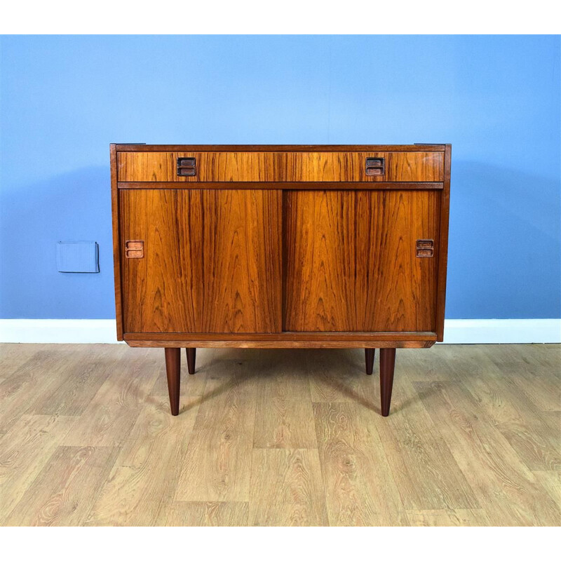 Danish Rosewood Two Door Sideboard Cabinet Mid Century 1960s 70s