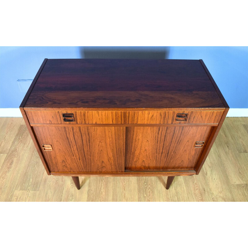 Danish Rosewood Two Door Sideboard Cabinet Mid Century 1960s 70s