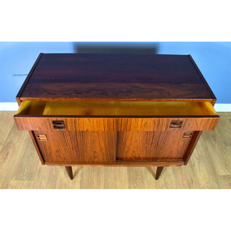 Danish Rosewood Two Door Sideboard Cabinet Mid Century 1960s 70s