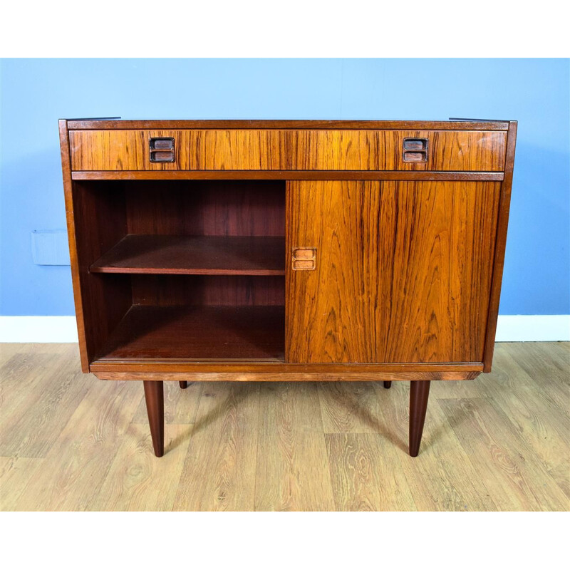 Danish Rosewood Two Door Sideboard Cabinet Mid Century 1960s 70s