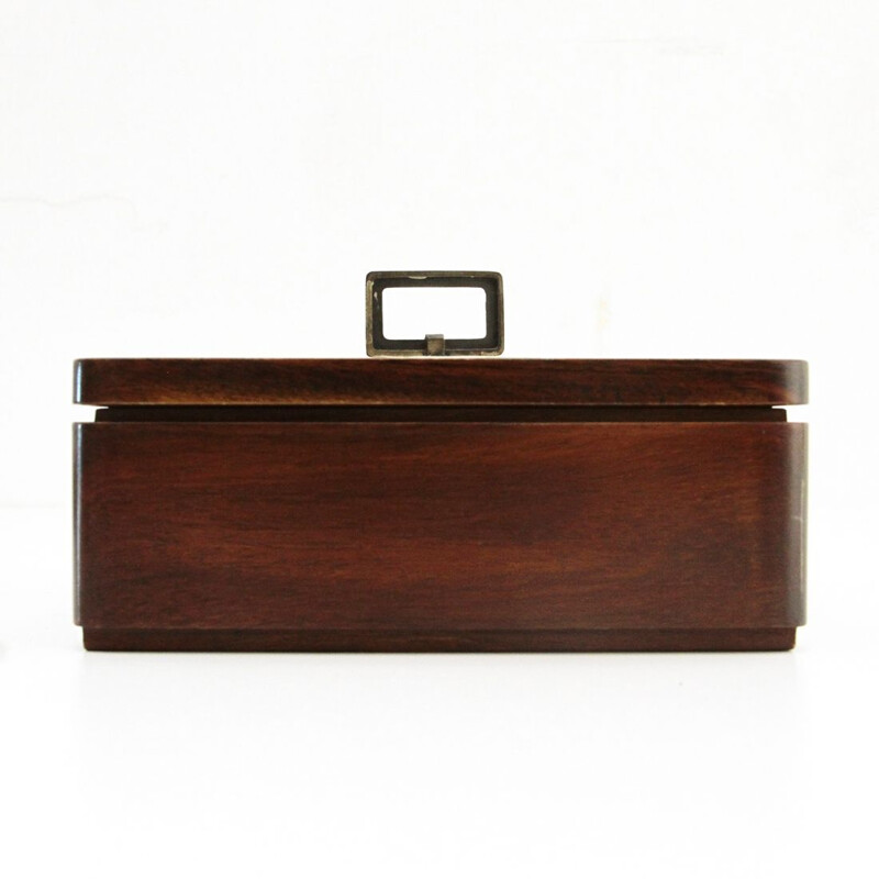 Vintage wood and Silver Box from Ottaviani, 1970s
