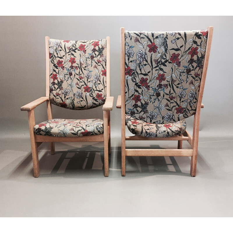 Set of 2 vintage armchairs by Hans Wegner by Getama, 1950s