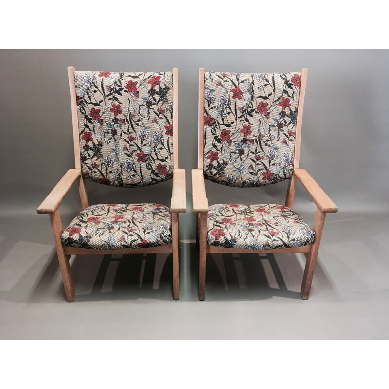 Ensemble de 2 fauteuils vintage de Hans Wegner par Getama, 1950