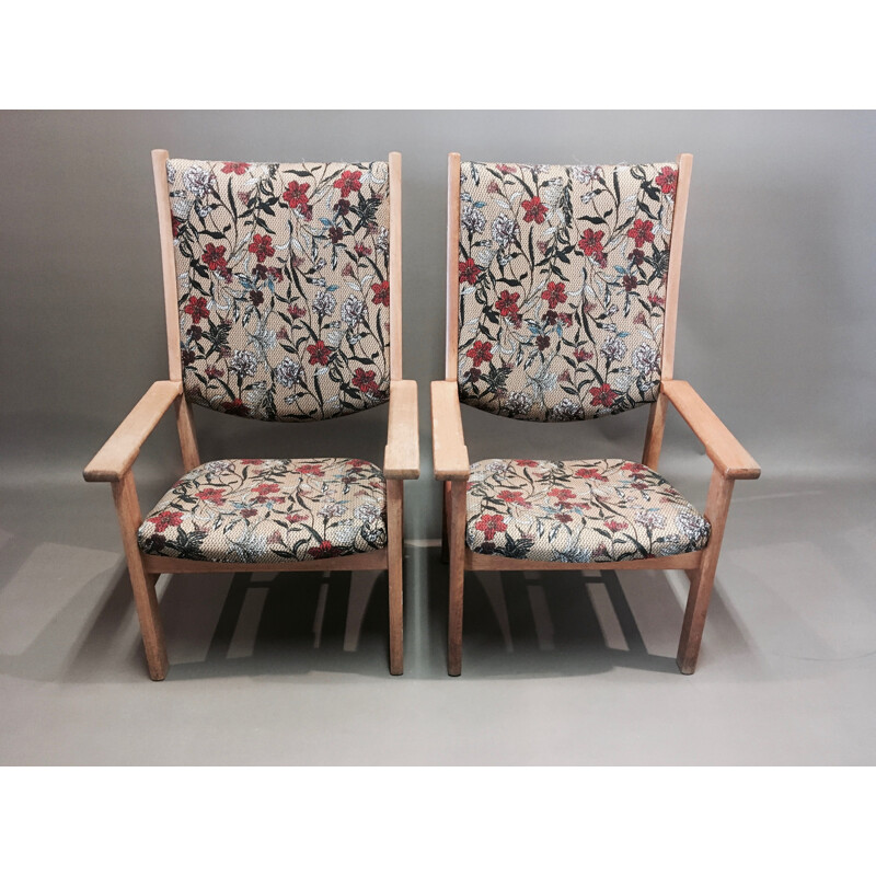 Set of 2 vintage armchairs by Hans Wegner by Getama, 1950s