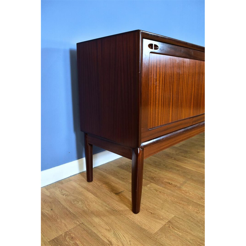 Vintage long sideboard in mahogany by H.W. Klein for Bramin, 1970s