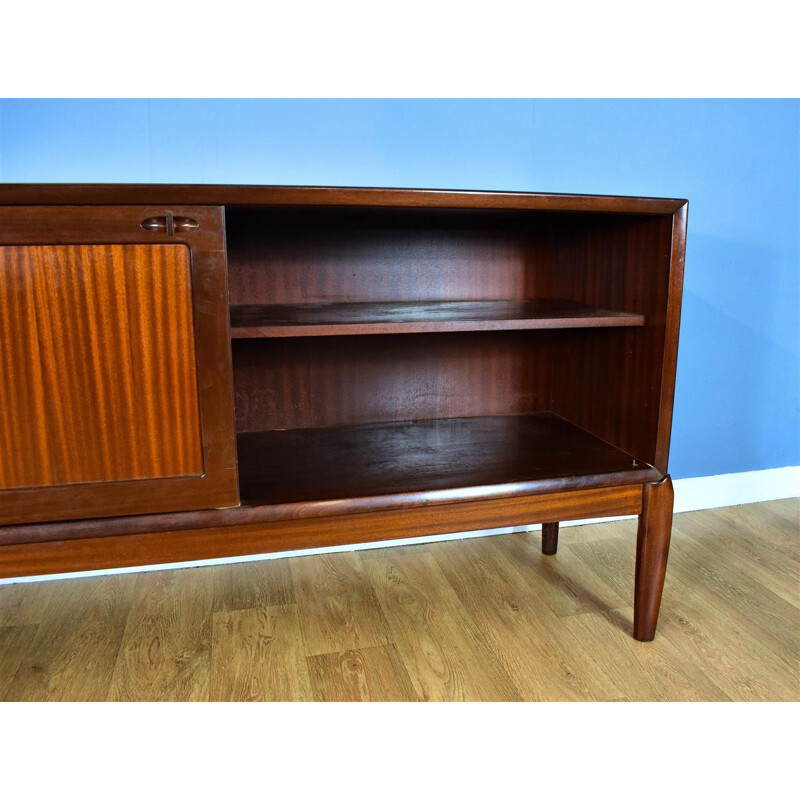 Vintage long sideboard in mahogany by H.W. Klein for Bramin, 1970s