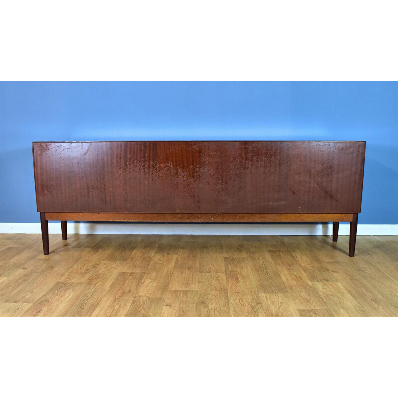 Vintage long sideboard in mahogany by H.W. Klein for Bramin, 1970s