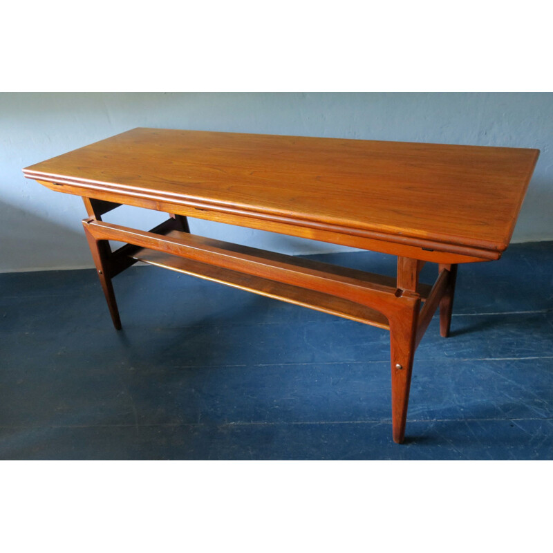 Vintage Teak Adjustable Dining Table by Kai Kristiansen, 1960s