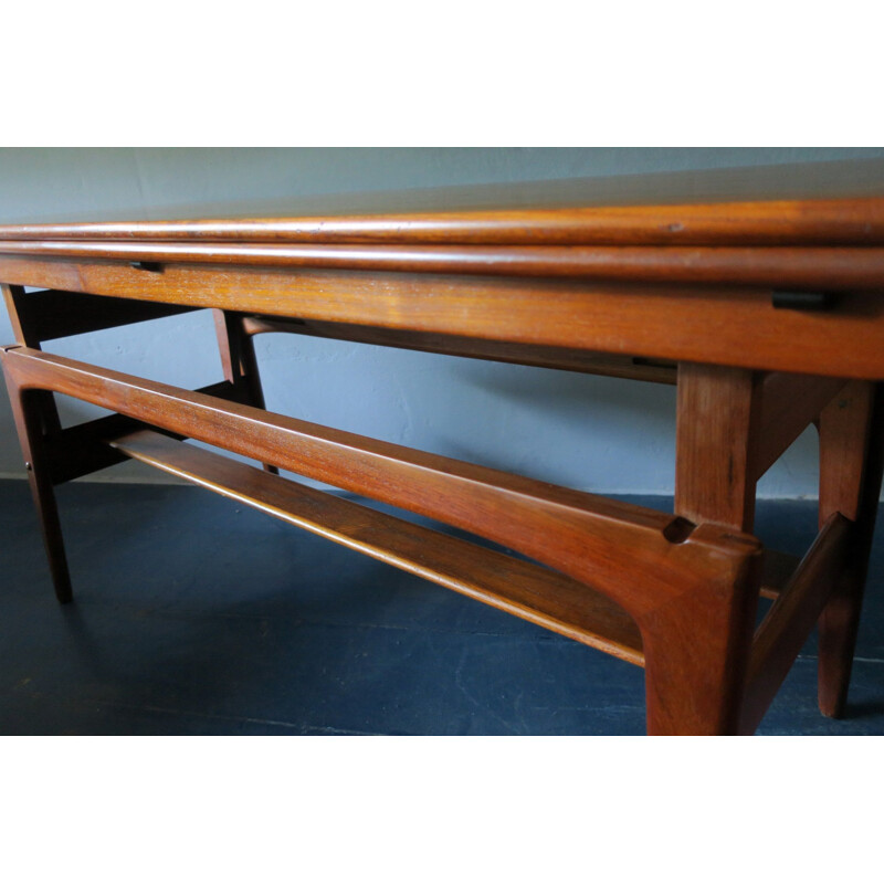 Vintage Teak Adjustable Dining Table by Kai Kristiansen, 1960s
