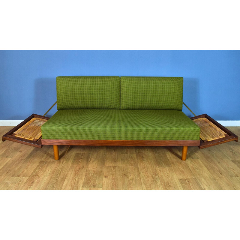 Vintage Teak and Wool Sofa by Illum Wikkelsø, 1960s