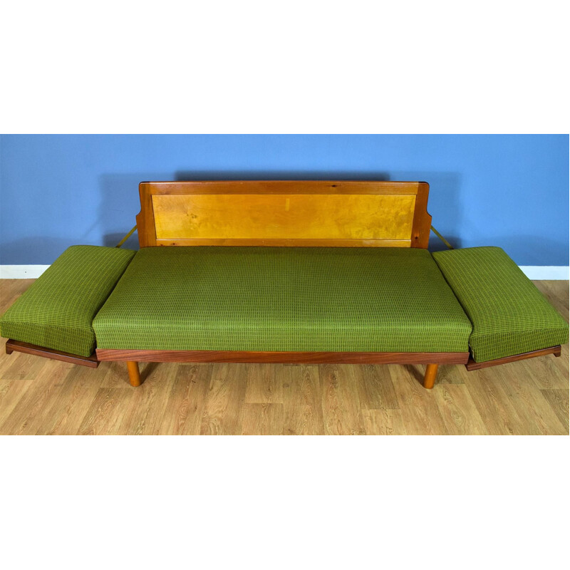 Vintage Teak and Wool Sofa by Illum Wikkelsø, 1960s