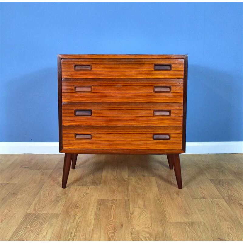 Vintage Rosewood Chest of 4 Drawers by Hundevad, 1960s