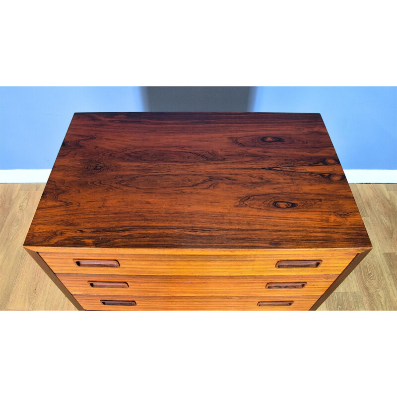 Vintage Rosewood Chest of 4 Drawers by Hundevad, 1960s