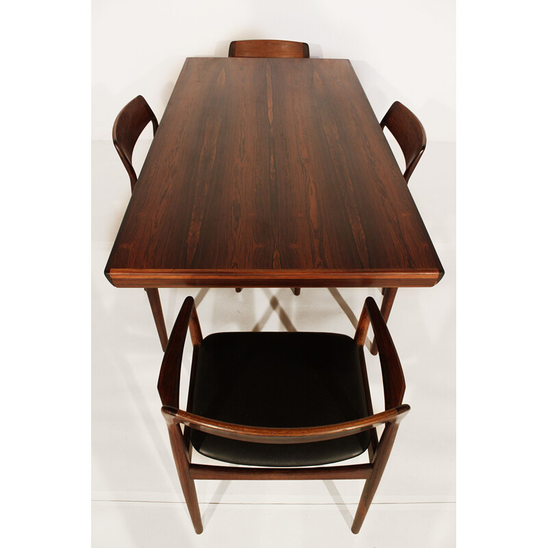 Faarup Mobelfabrik rosewood dining table, Ib-Kofod LARSEN - 1960s