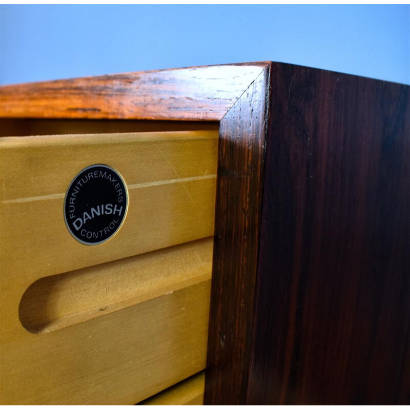 Vintage Rosewood Chest of 4 Drawers by Hundevad, 1960s