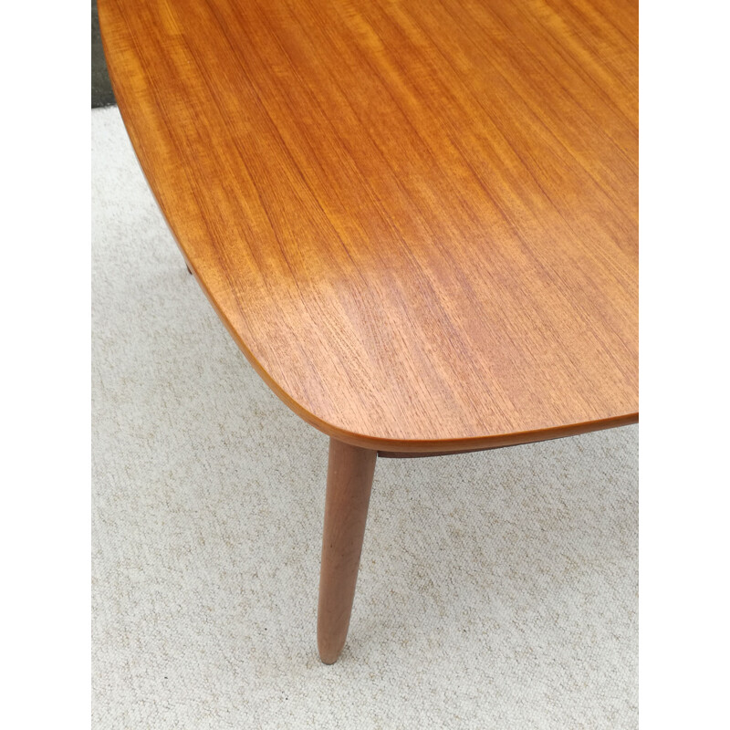 Scandinavian square extensible vintage table, 1960s