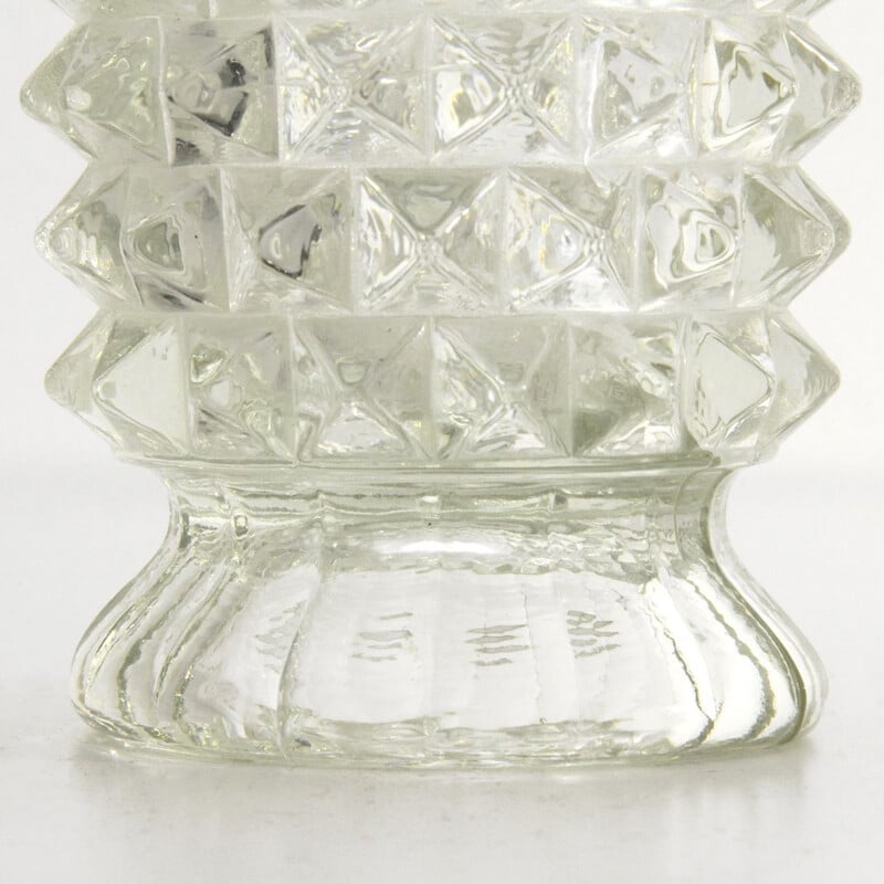 Vintage rostrato Glass Vase, 1930s