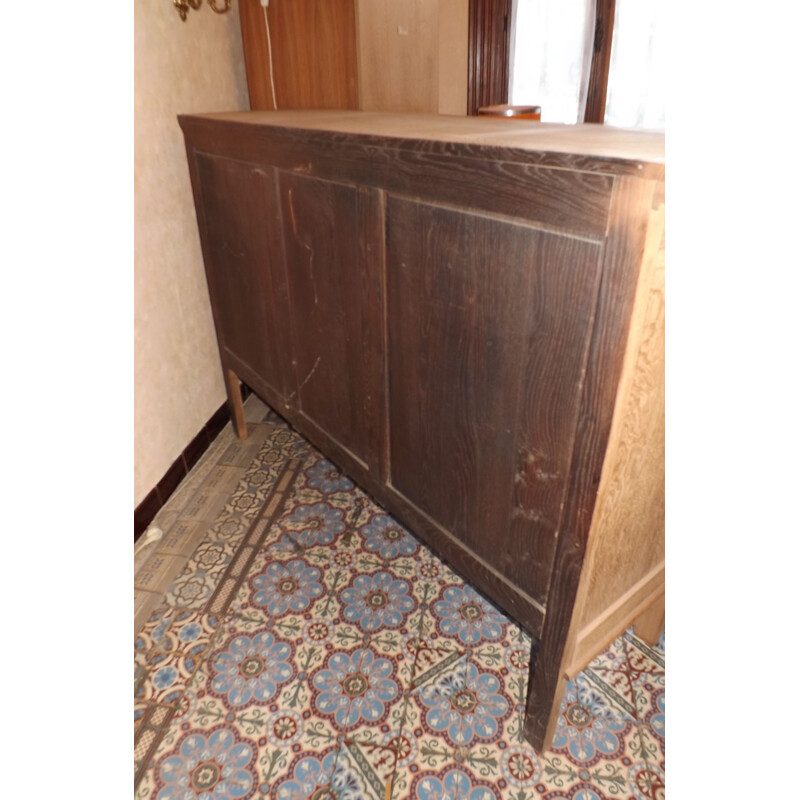 Vintage oak art deco sideboard by Charles Dudouyt 1940