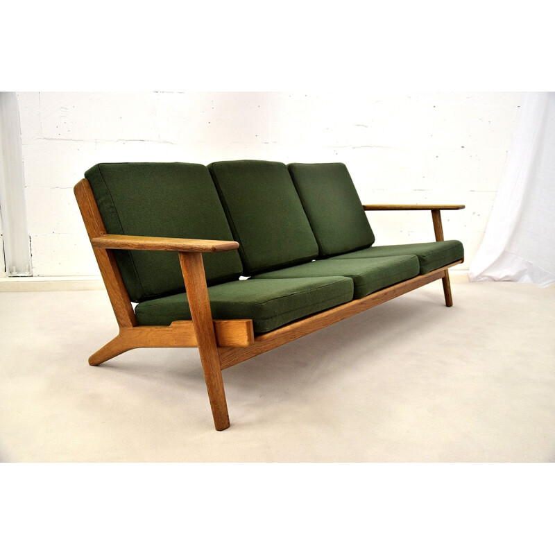 Vintage Oak Sofa GE 290 by Hans Wegner for GETAMA