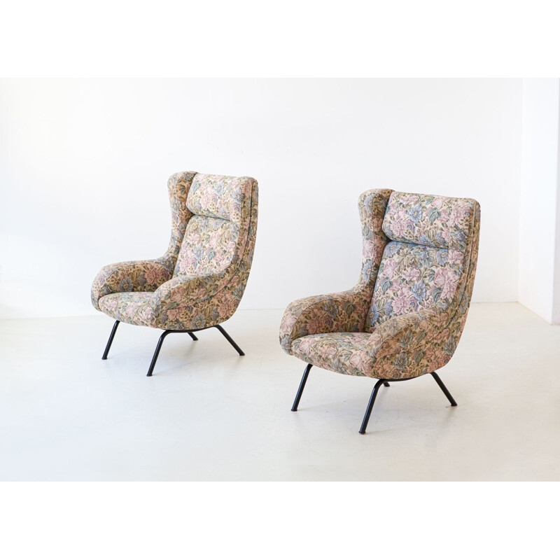 Pair of Italian Vintage Armchairs, 1950 