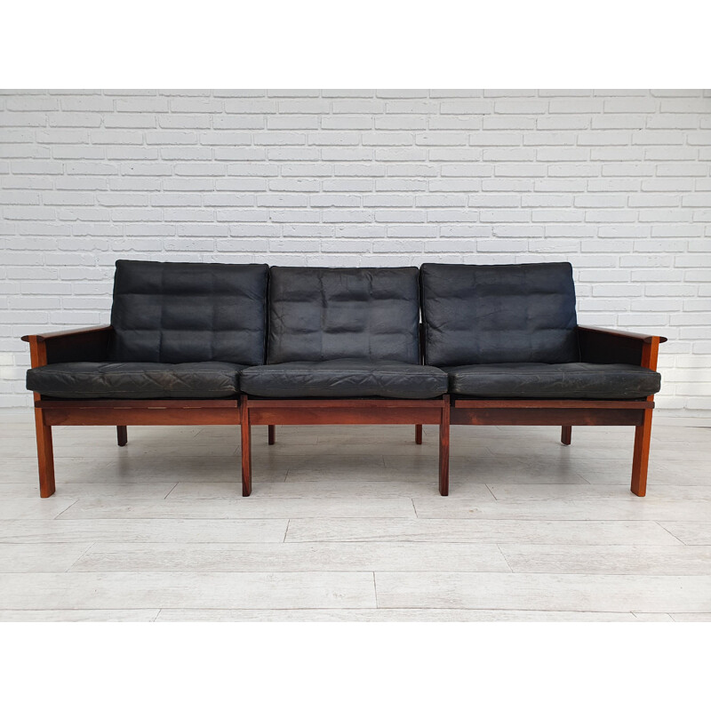Vintage Danish  3 seater sofa, Capella series by by Illum Wikkelsø, 1970