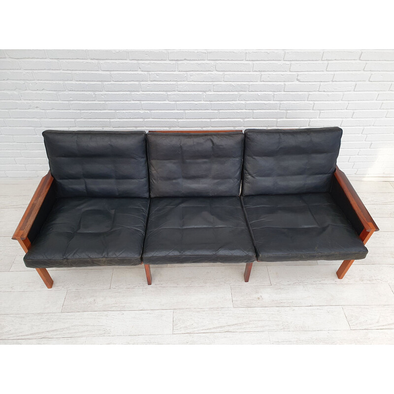 Vintage Danish  3 seater sofa, Capella series by by Illum Wikkelsø, 1970