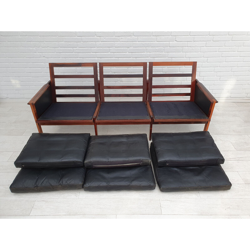 Vintage Danish  3 seater sofa, Capella series by by Illum Wikkelsø, 1970