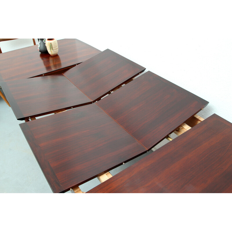 Lübke extensible dining table in rosewood - 1960s