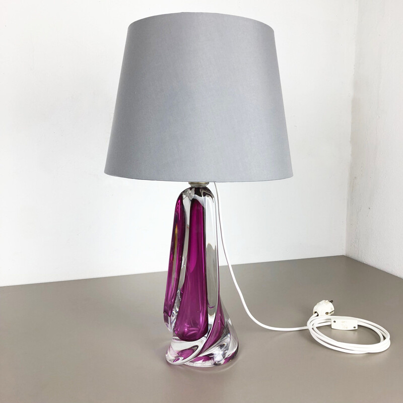 Lámpara de mesa de cristal vintage