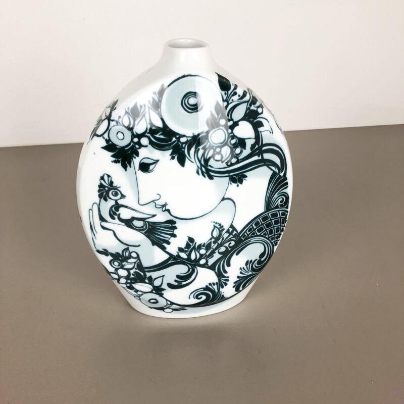 Vase vintage en porcelaine de Björn Wiinblad pour Rosenthal Studio Line, Allemagne, 1970
