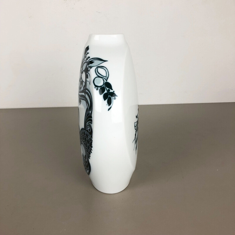 Porcelain vintage vase by Björn Wiinblad for Rosenthal Studio Line, Germany, 1970s