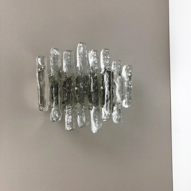 Vintage glazed glass wall lamp by J. T. Kalmar, 1960