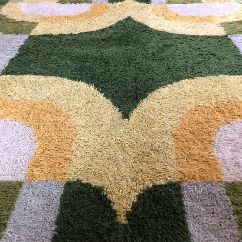 High pile Pop Art vintage carpet, Germany, 1970s