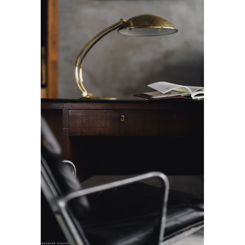 Wenge organic-shaped boomerang vintage desk, 1960s