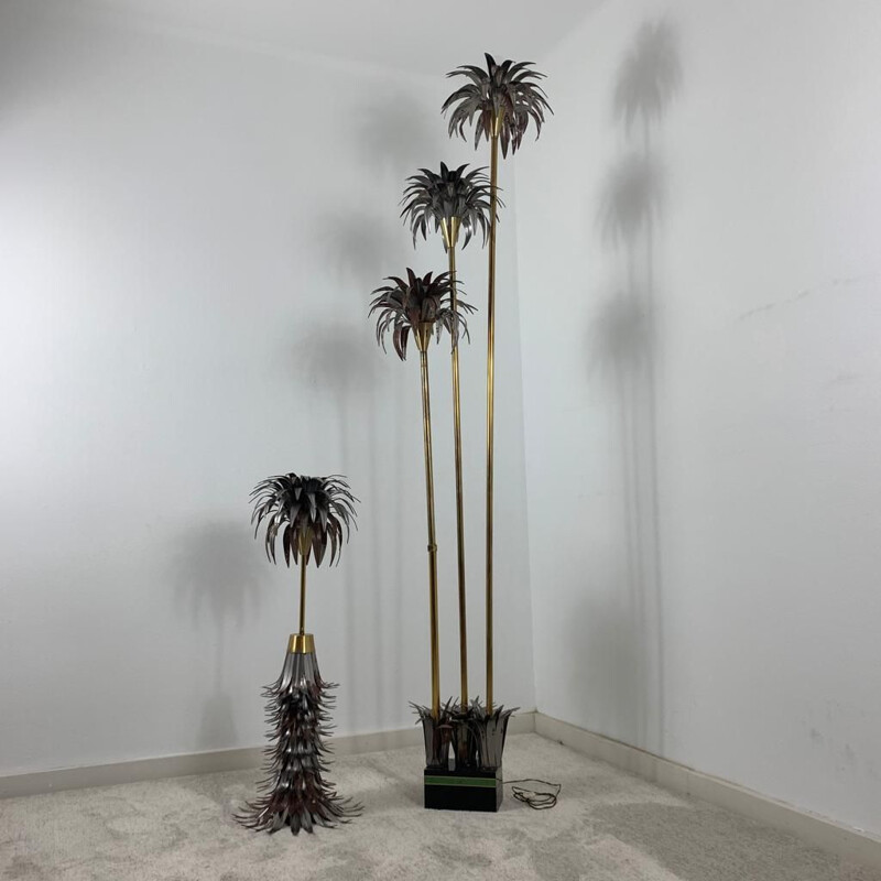 Vintage three Palm Trees floor lamp plus one