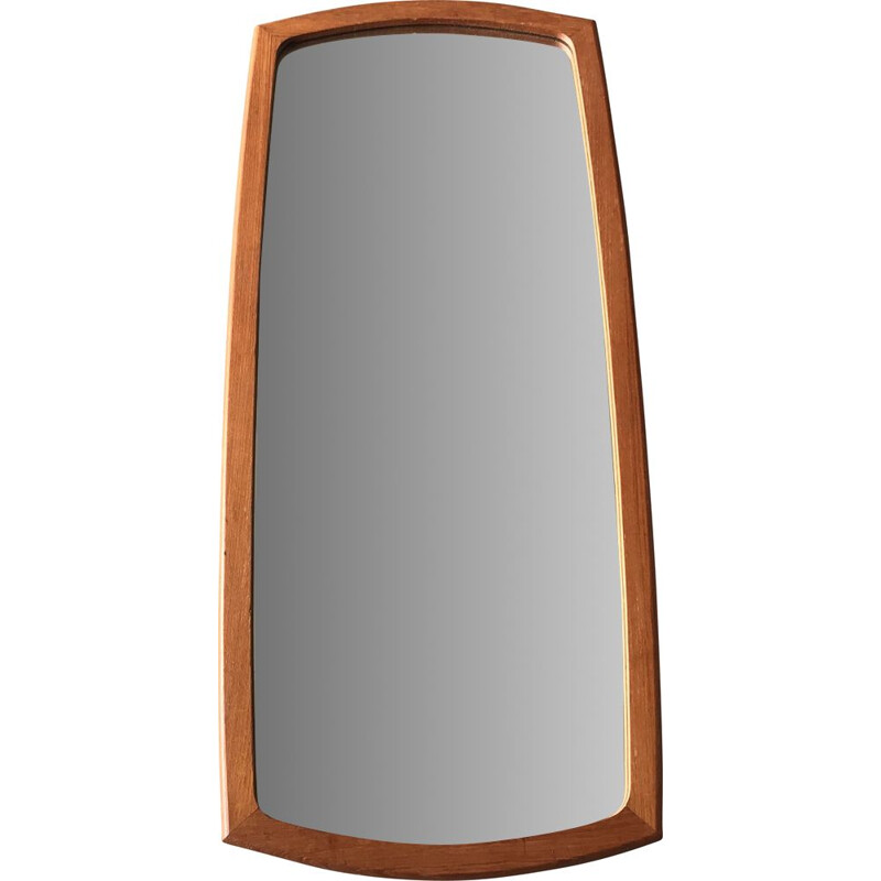 Miroir scandinave vintage en teck grand modèle 1m 1960