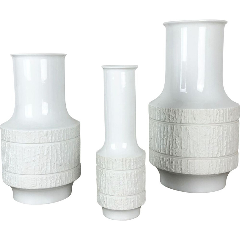 ensemble de 3 vases vintage - porcelaine