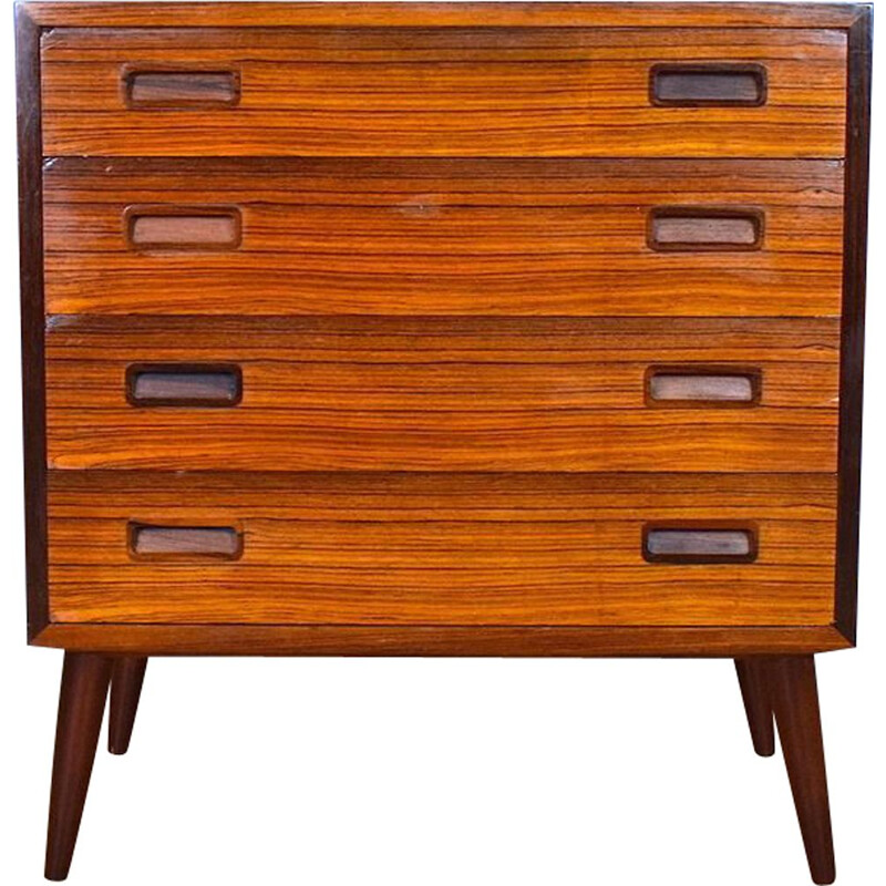 Vintage Rosewood Chest of 4 Drawers by Hundevad, 1960s