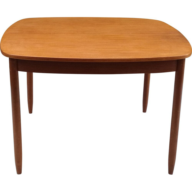 Scandinavian square extensible vintage table, 1960s