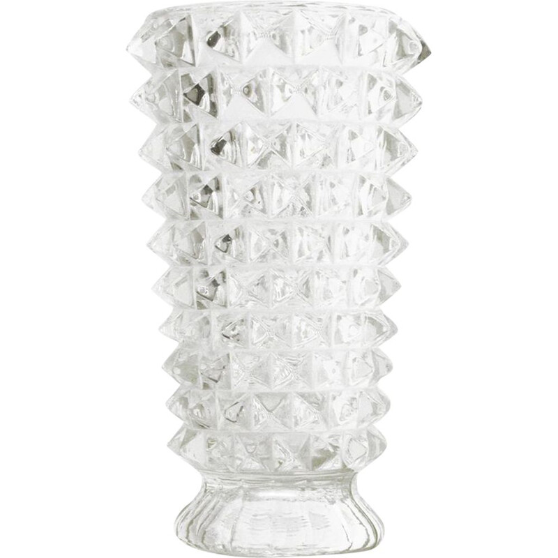 Vase rostrato en verre vintage, 1930