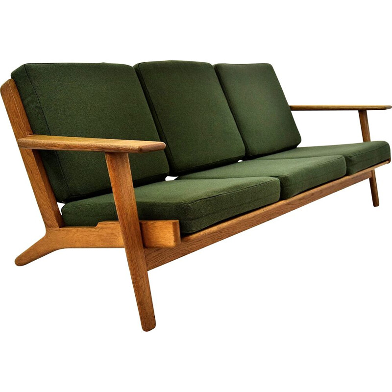 Sofá vintage de roble GE 290 de Hans Wegner para GETAMA