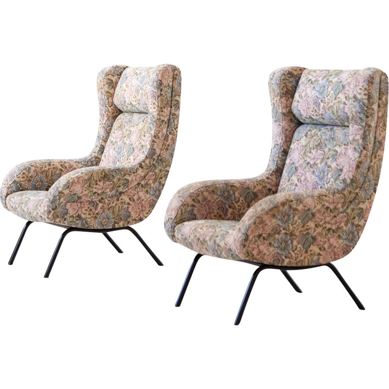 Pair of Italian Vintage Armchairs, 1950 