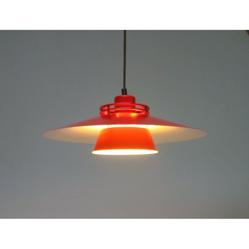 Red metal lamp layered scandinavian Vintage 