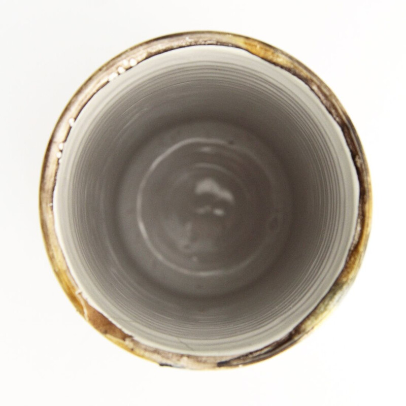 Vase vintage en céramique émaillée de Giuseppe Barile pour Albisola, 1950