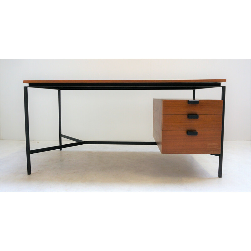 Desk CM 172, Pierre Paulin pedestal with 3 drawers