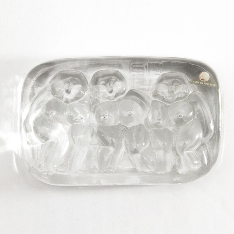 glass Paperweight "Sauna" by  jorma vennola for Iittala, 1970s