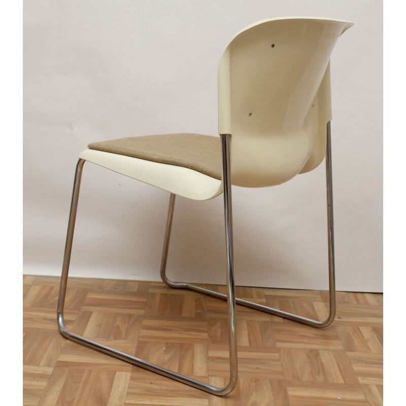 Set of 5 stacking chairs, Gerd Lange 1980s