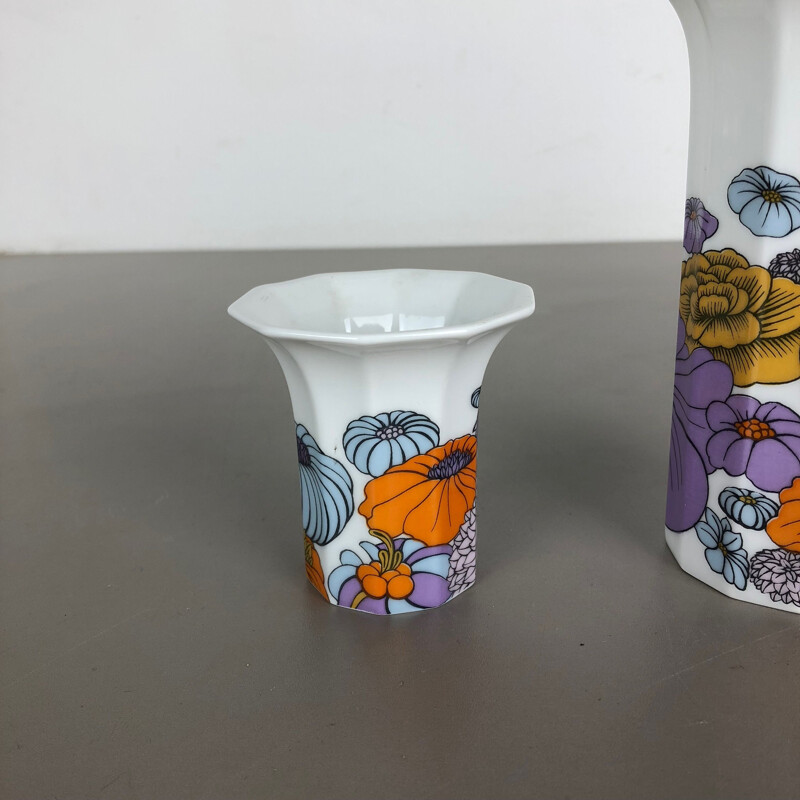 Set of 3 Floral Vases Tapio Wirkkala for Rosenthal Studio Line, Germany, 1980s