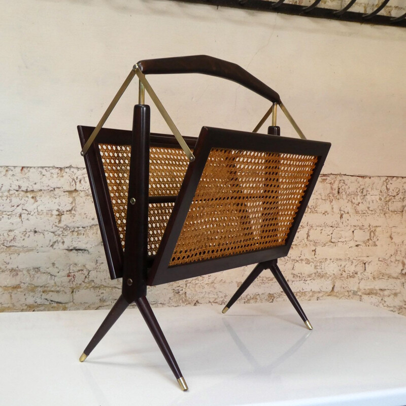 Cesare Lacca magazine rack In stained wood